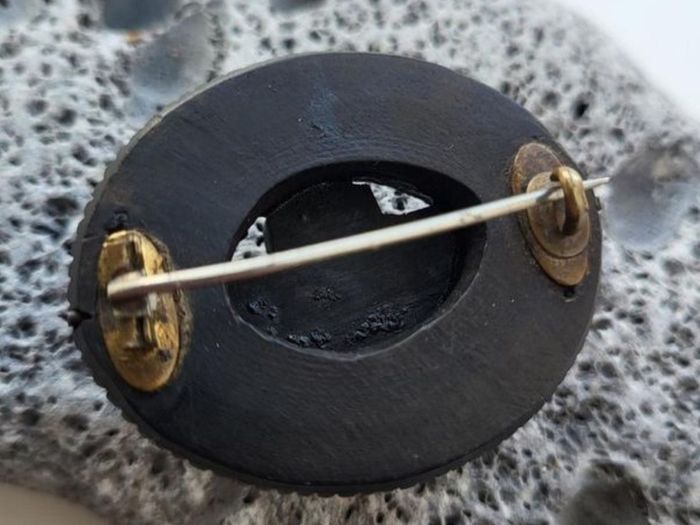 19th Century Irish Bog Oak Brooch