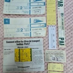 Vintage transport Tickets