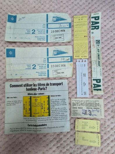 Vintage transport Tickets