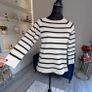 Ladies Cream & Black Striped Jumper from Gallery. Size Xs UK 6-8 / EU 34-36 Image 5