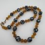 Antique Venetian African Style Eyes & Yellow Brown African Glass Beads Necklaces Image 10