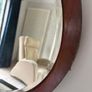 Large Antique Edwardian Oval Mahogany Wall Mirror - Bevelled Glass c.1910 Image 2