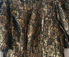 Brocade Black and Gold Top
