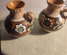 SET OF 2  Traditional vintage Ukrainian jug, Unique gift from Ukraine, Vintage table decor, Drink jug, Flower vase, Unique decor, Flower pattern