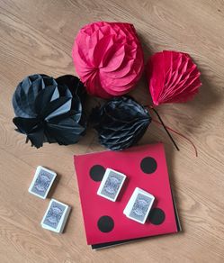 Playing cards with Casino decorations