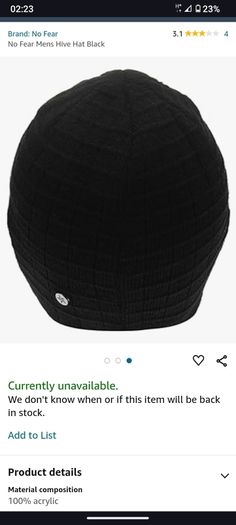 No Fear men beanie