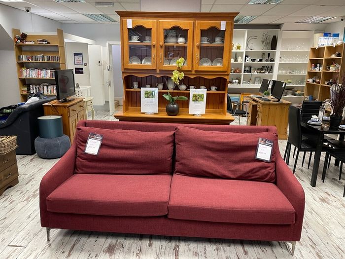 Red 3 Seater Sofa