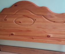 4ft6 solid wood headboard