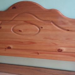 4ft6 solid wood headboard