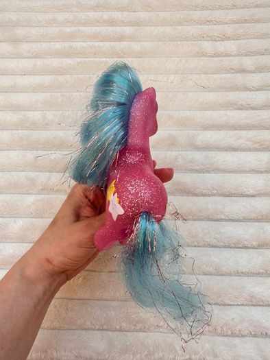 My Little Pony Star Dancer Sparkle Vintage 1987 Hasbro G1 MLP Pink Glitter approx. 12 cm. Used Please see photos