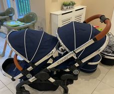Icandy Twin buggy and baby set