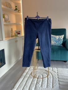 Ladies Navy Cropped Straight Fit Jeans from Robell
