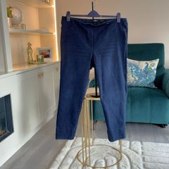 Ladies Navy Cropped Straight Fit Jeans from Robell