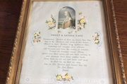 Vintage Sweet Gentle Lady Religious Prayer in Gilt Frame