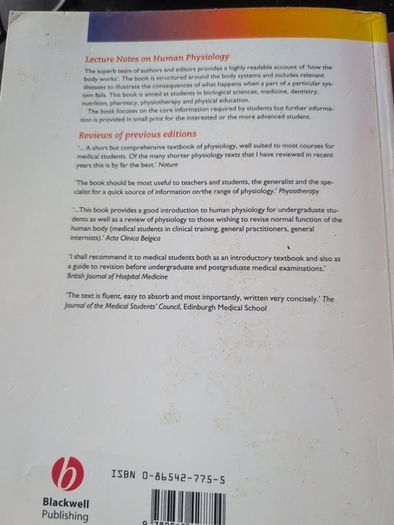 Human physiology lecture notes 4th edition