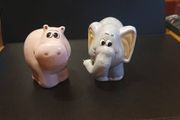 Hippo&amp;Elephant Figurines