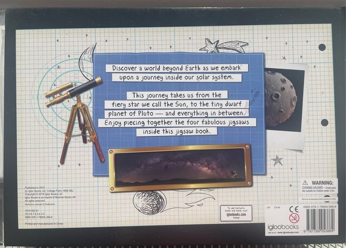 Inside our Solar System Jigsaw Book with 4 x 96 Piece jigsaws