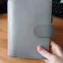 Moterm Rings Planner, Pebbled Grey Leather Image 2