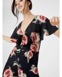 Black Floral Jumpsuit. Size 14