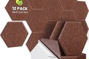NEW SALE | Acoustic Wall Panels self adhesive 12 Pack 36 x 31.2 cm with 9 mm Thick Padded Soundproof Insulation Panel Sound Absorbing Noise Reduction Panels for Office Door