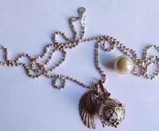 Sterling Silver 925 Gild Plated Angel Whisperer from Engelsrufer length 31" - 26,4g