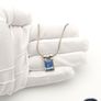 Vintage 925 Sterling Silver & Blue Topaz Signed Birmingham Necklace Image 8