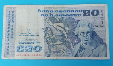 Irish 1988 Twenty Pound "YEATS"  banknot in V.Fine  condition