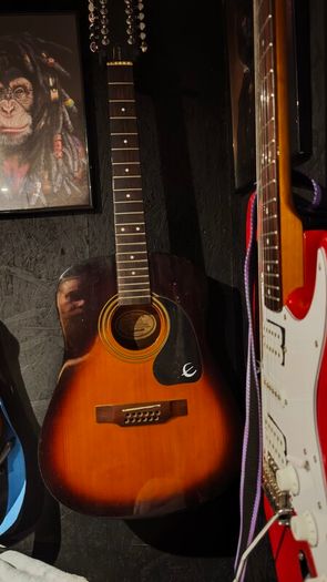 90s Epiphone PR-100-12/VS 12-String Acoustic Guitar - Vintage Sunburst