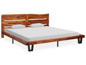 Bed Frame with Live Edge Solid Acacia Wood 200 cm