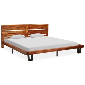 Bed Frame with Live Edge Solid Acacia Wood 200 cm