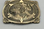 Rooster Cogburn John Wayne G&amp;S Plated Solid Brass Vintage Belt Buckle by ADM