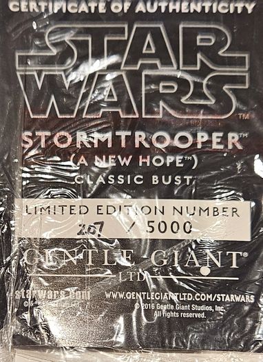 Star Wars Gentle Giant Stormtrooper Classic mini bust