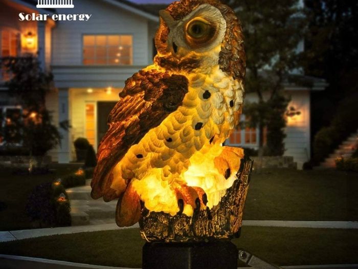 Owl Shape Light LED Solar Garden Light Owl Lawn Lamp Waterproof Solar Led Lights Outdoor Lighting Night Light Decorative Home Garden (FREE POSTAGE)
