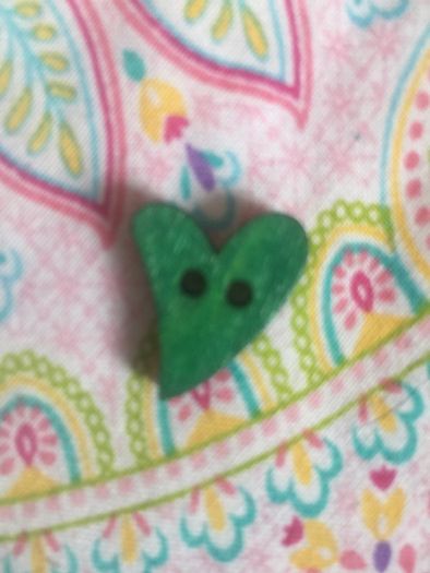 Wooden heart buttons