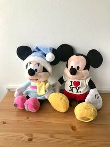 Mickey and Minnie Mouse plushes
