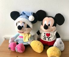 Mickey and Minnie Mouse plushes