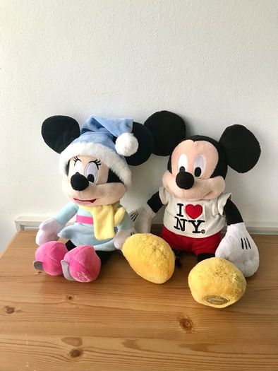 Mickey and Minnie Mouse plushes