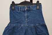 Girls ruffled denim skirt