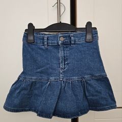 Girls ruffled denim skirt