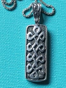 Celtic silver pendant and chain