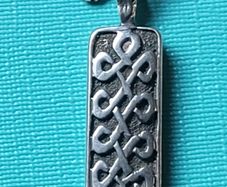 Celtic silver pendant and chain