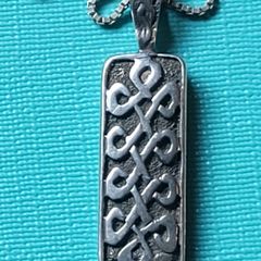 Celtic silver pendant and chain