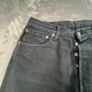 Levis 501 Jeans Mens W33 L31.5 Straight Leg Button Fly Black Wash - Faded Image 3