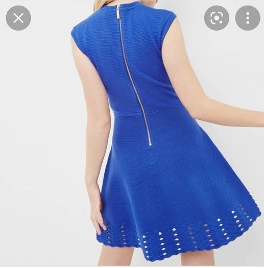 Ted Baker Zaralie Jacquard panel Skater Dress UK 12