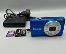 Canon PowerShot A4000 IS 16MP Digital Camera Blue - Full Kit