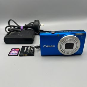 Canon PowerShot A4000 IS 16MP Digital Camera Blue - Full Kit
