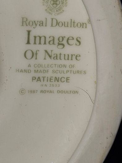 Royal Doulton Bone China Heron Sculpture named Patience part of the Images of Nature, Postage Available or Collection
