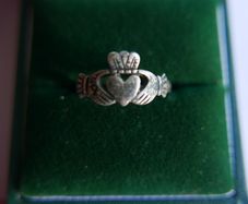 Vintage Sterling Silver 925 Irish Claddagh Rings size L1/2 - 1,5g