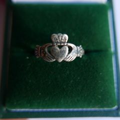 Vintage Sterling Silver 925 Irish Claddagh Rings size L1/2 - 1,5g