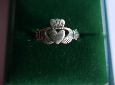 Vintage Sterling Silver 925 Irish Claddagh Rings size L1/2 - 1,5g